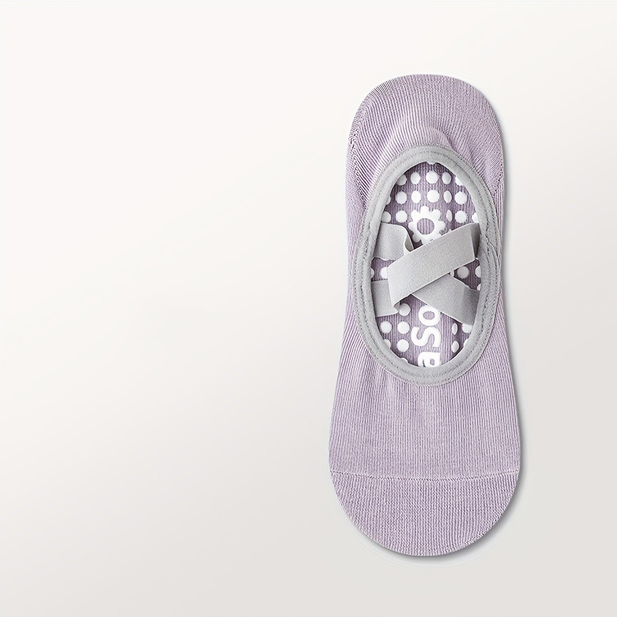 Women's Non Slip Yoga Socks w/ Extra Grips, Cross Strap Design