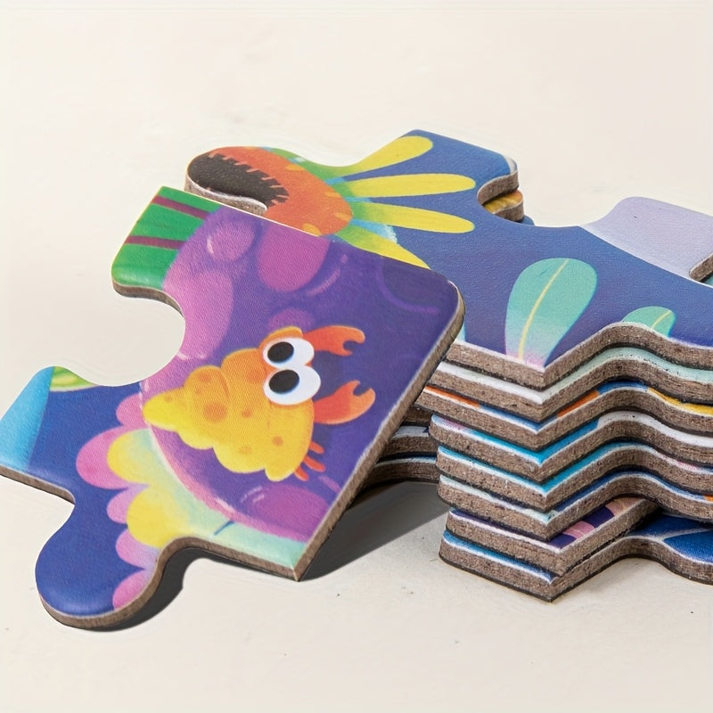 Advanced 3-in-1 Puzzle Book: Ocean Animals, Transportation, Dinosaurs