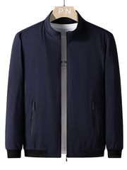 Men's Stand Collar Lightweight Windbreaker Full Zip Varsity Jackets