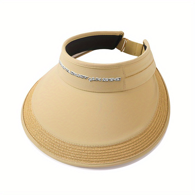 Wide Brim Ponytail Visor Hat UPF 50 UV Protection Sun Hat For Women