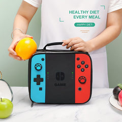 Retro Game Pattern Lunch Bag - Insulated Waterproof - Back to School