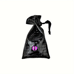 Crocodile Pattern Drawstring Dice Pouch Coin Storage Bag