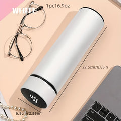 500ml Vacuum Insulated Stainless Steel Water Cup LED Display Touch Temp Sensor