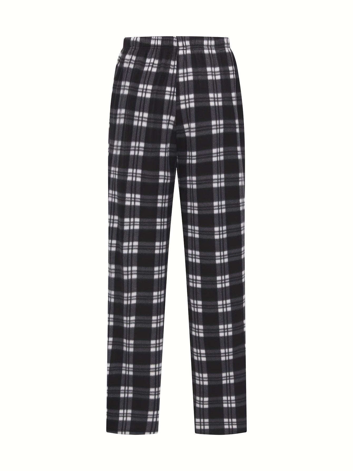 Men's Plaid Fleece Yoga Pants Active Stretch Joggers