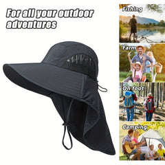 Mesh Boonie Hat with Neck Flap for Outdoor Activities