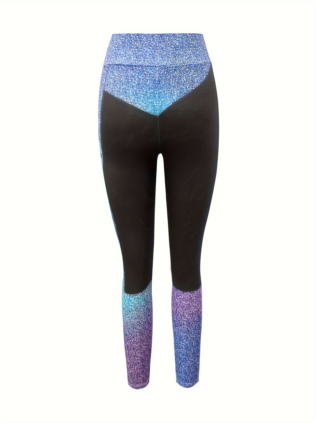 High Waist Ombre Running Leggings Women's Sports Tight Pants