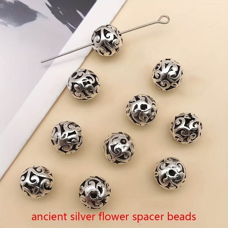 10pcs Flower Butterfly Heart Spacer Beads for DIY Jewelry Making