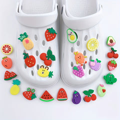 24pcs Strawberry Watermelon Shoe Charm Set Resin Shoe Buckle DIY Accessories