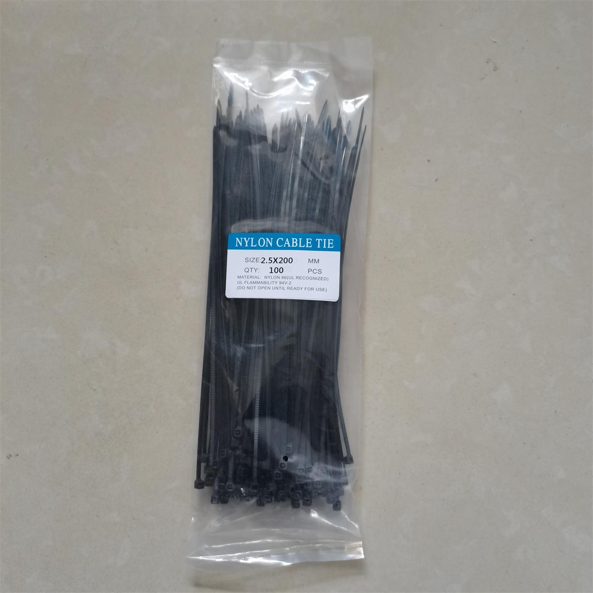 100pcs Self Locking Cable Ties for Organising Wires 0.9-14.99-19