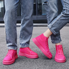 Men's High Top Canvas Shoes Comfy Non Slip Casual Flats