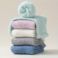6 Pairs Warm Fuzzy Socks Comfy Mid Tube Women's Stockings