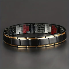 Magnetic Therapy Bracelet with Removable Links for Fathers