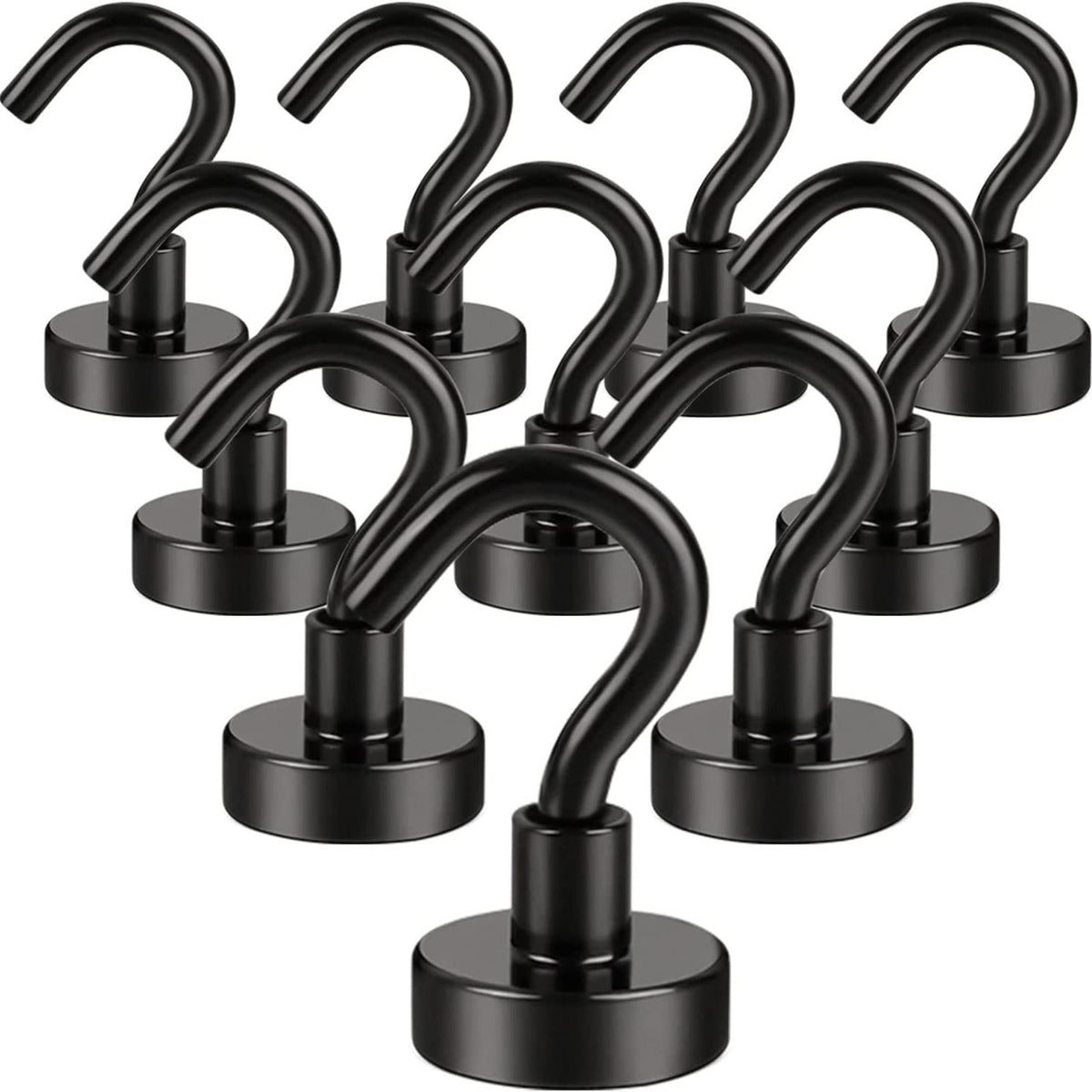 10pcs Magnetic Hooks 25Lbs Strong for Kitchen Home Office Garage