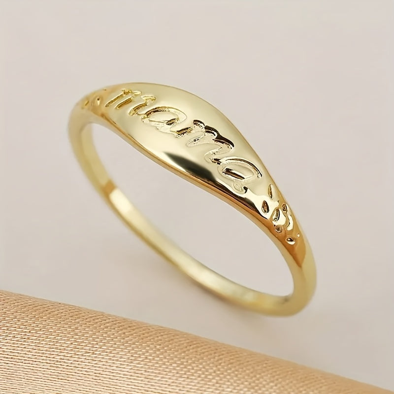 Mom Letter Ring Mother's Gift For Women Mom