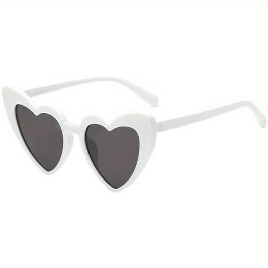 Y2K Heart Sunglasses UV400 Sun Shades For Beach Club