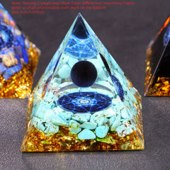 Orgone Pyramid with Amethyst Crystal Ball