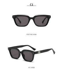 Men's Square Frame UV Protection Driving Sunglasses with Box