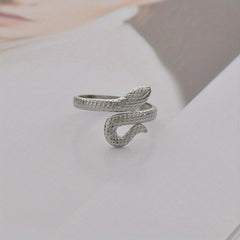 Stainless Steel Snake Couple Ring Open Finger Ring for Men