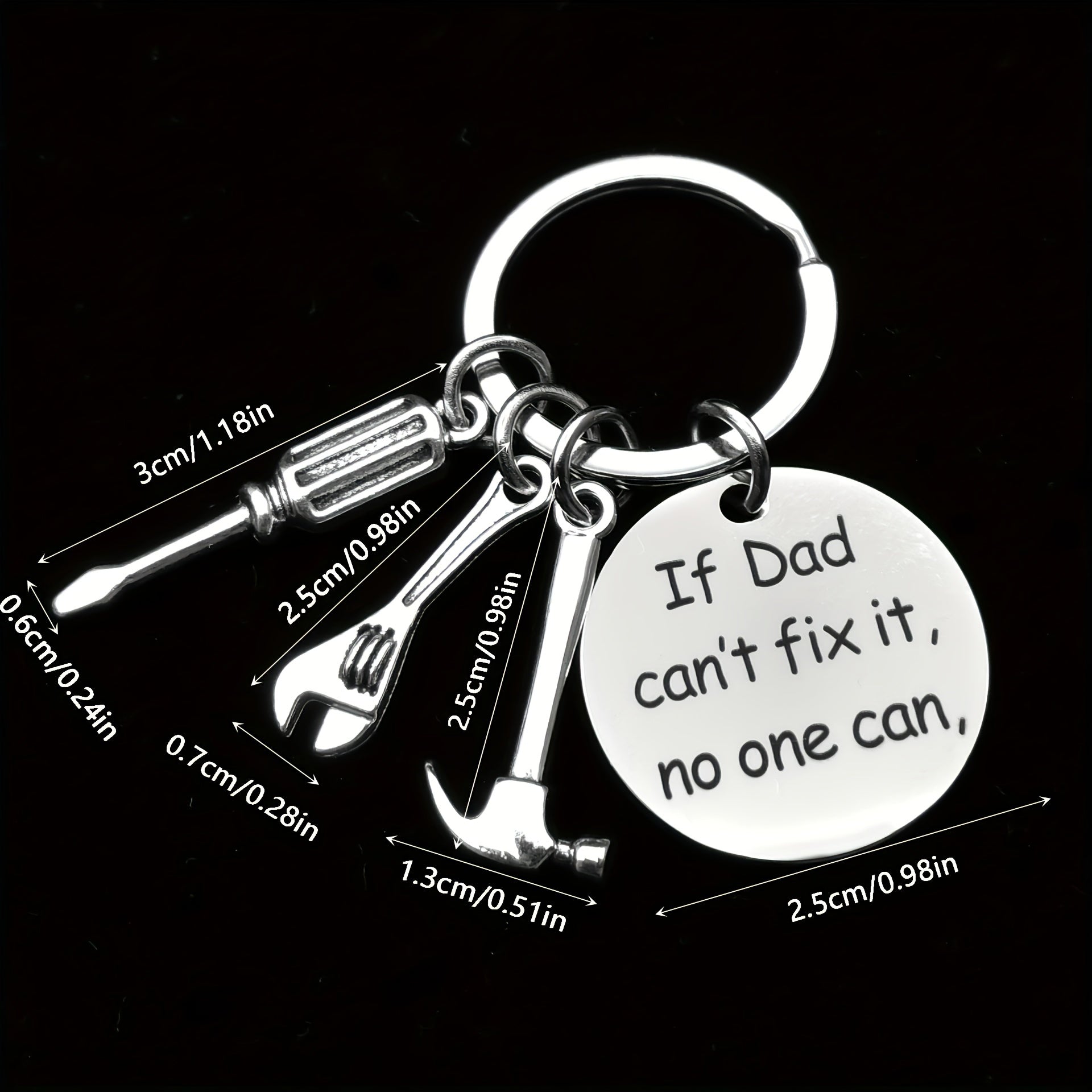 Stainless Steel Tool Keychain Hammer Wrench Screwdriver