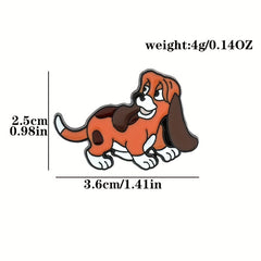 Men's Animal Brooches - Fashionable Dog & Fox Enamel Pins