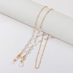 Colorful Glasses Chain Beaded Crystal Glass Mask Chain