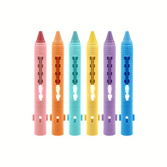 6pcs Washable Bath Crayons Set for Kids, Colorful Bathtub Markers Shower Crayons