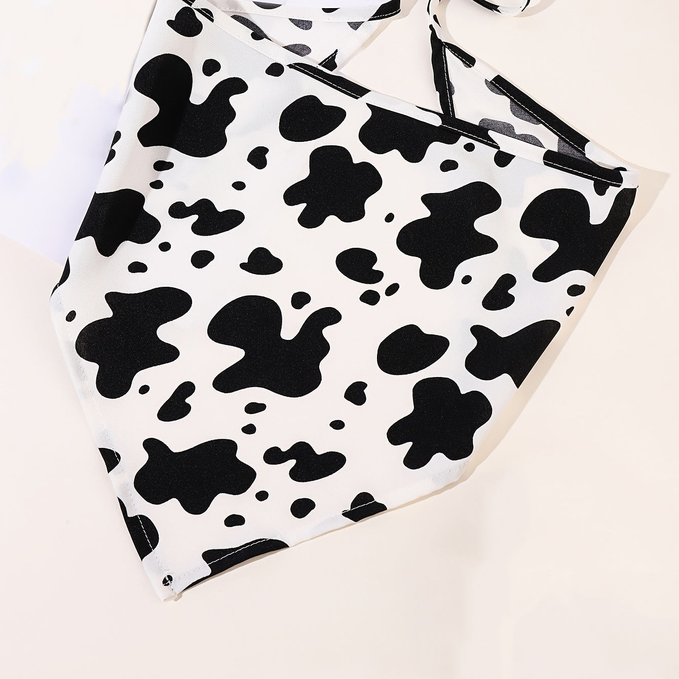 Cow Print Kerchief Dustproof Bandana Hair Accessories