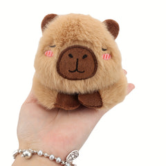Halloween Plush Capybara in Pumpkin House Soft Stomach Cozy