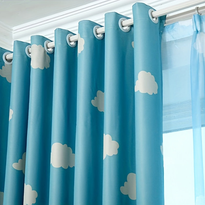 Children Kids Cloud Blackout Curtain - Grommet Top Thermal Insulated