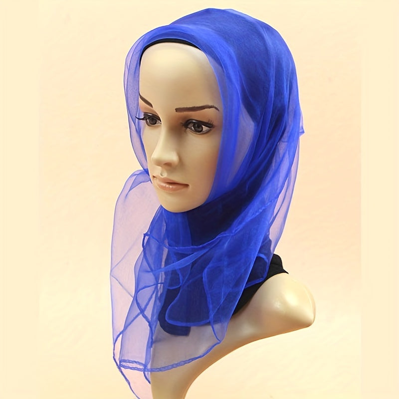 Chiffon Candy Neckerchief Square Scarf Bandana Women Head Wrap