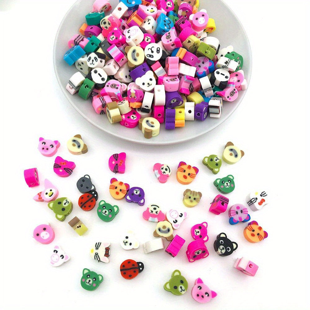 50pcs Mix Polymer Clay Beads for DIY Jewelry Making