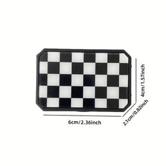 Plaid Lens Case Travel Kit with Mirror and Tweezers