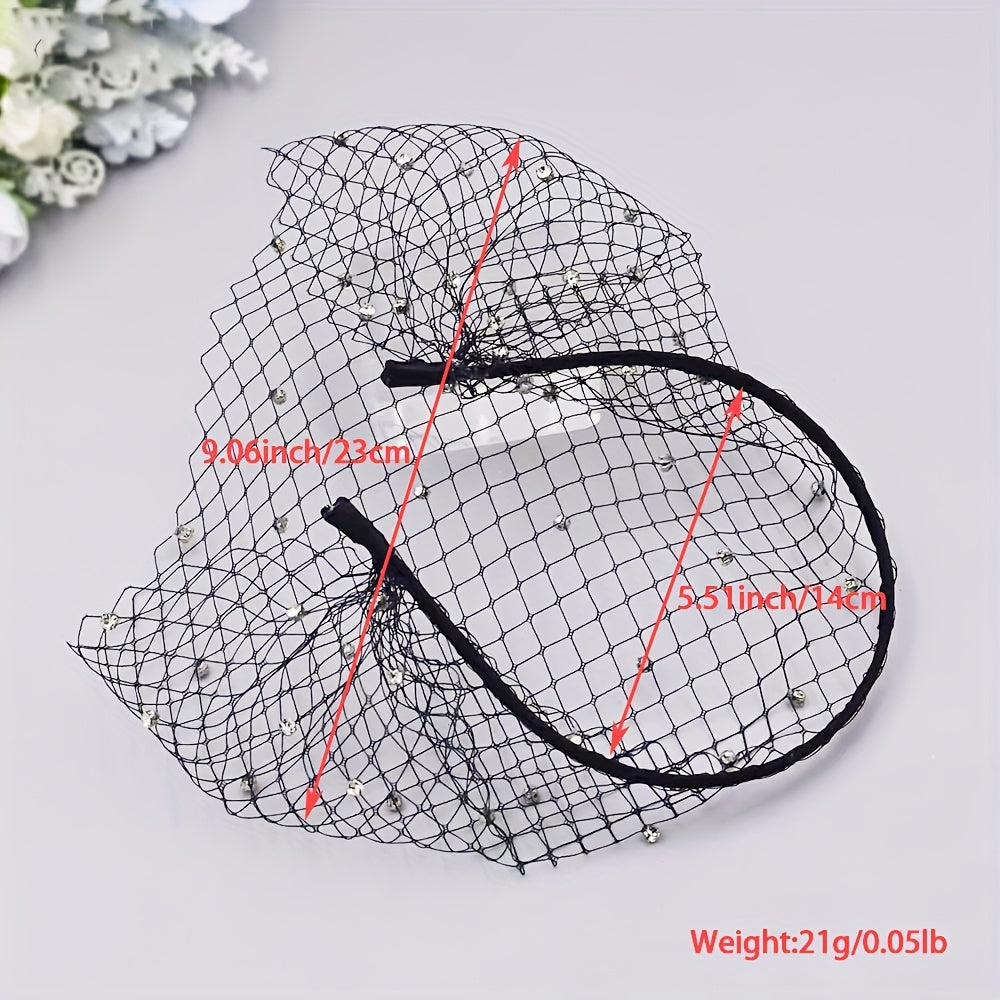 Wedding Face Veil Hairband Bride Headpiece Dramatic Effect Formal Events
