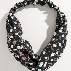 Criss Cross Headband Stretchy Hair Band Floral Printed Hair Band Style Headdress