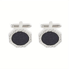 Metal Hexagon Button Cufflinks Shirt Cufflinks Versatile Accessories