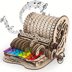 Wooden Music Box Puzzle Kit - DIY Mechanical Model
