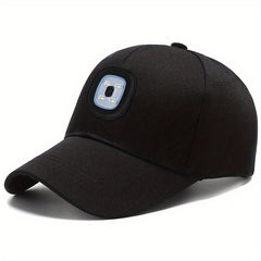 Cotton LED Baseball Cap Rechargeable Headlamp Hat - Night Running