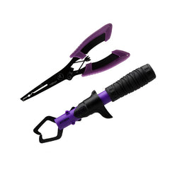 2pcs Fishing Pliers Plastic Handle Stainless Steel Fish Controller