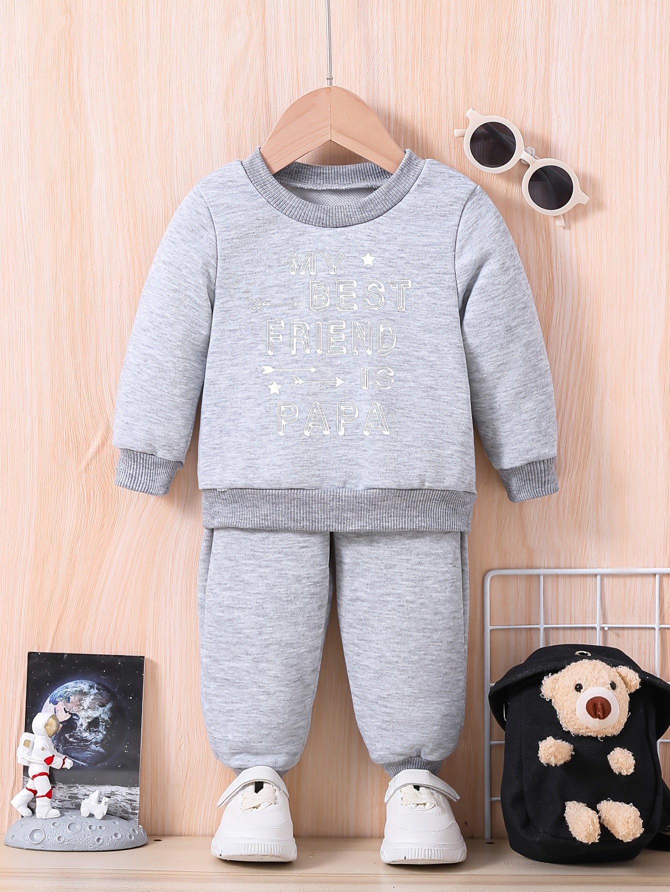 Baby Letter Print Casual Outfit Set MY IS PAPA