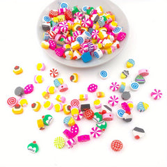 50pcs Mix Polymer Clay Beads for DIY Jewelry Making