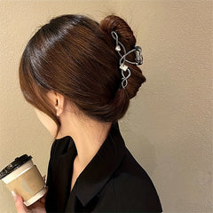 Twisted Hair Claw Rhinestone Zircon Shark Claw Ponytail Holder Hair Accessory