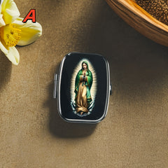 Portable Medicine Box Travel Storage Box 2 Compartments Small Easy to Carry