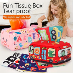 Baby Tissue Box Sensory Toy with Pleated Toys