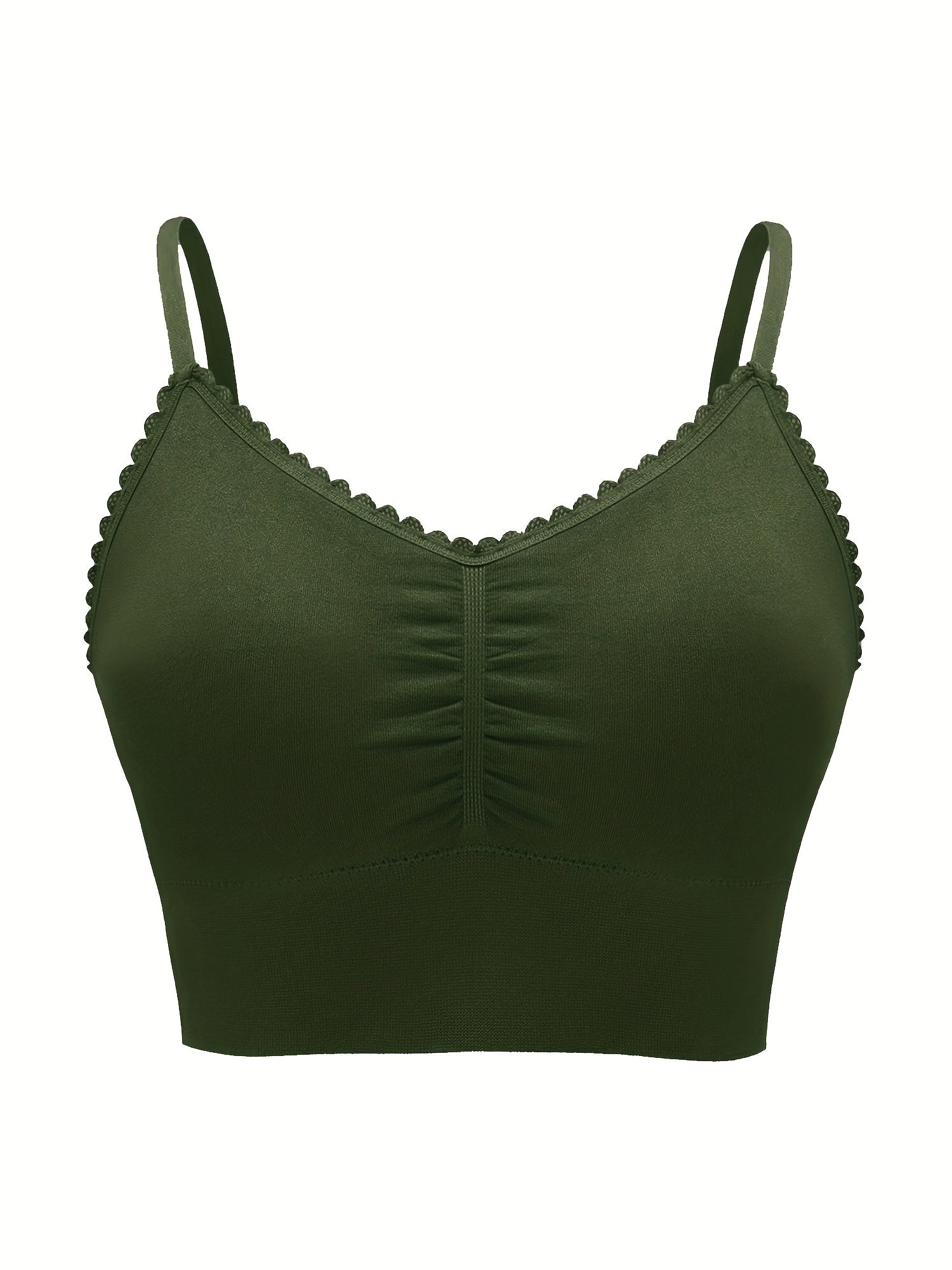 Plus Size Lace Wireless Bra Low Impact Activity Sleep Comfort Workout Sports Bra