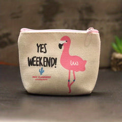 Cartoon Coin Purse Canvas Wallet Women's Foldable Key Bag