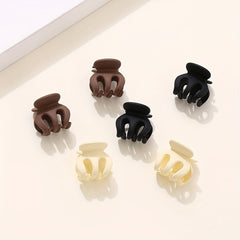6pcs Mini Octopus Hair Claw Solid Hair Clip Style Shark Claw for Women Girls