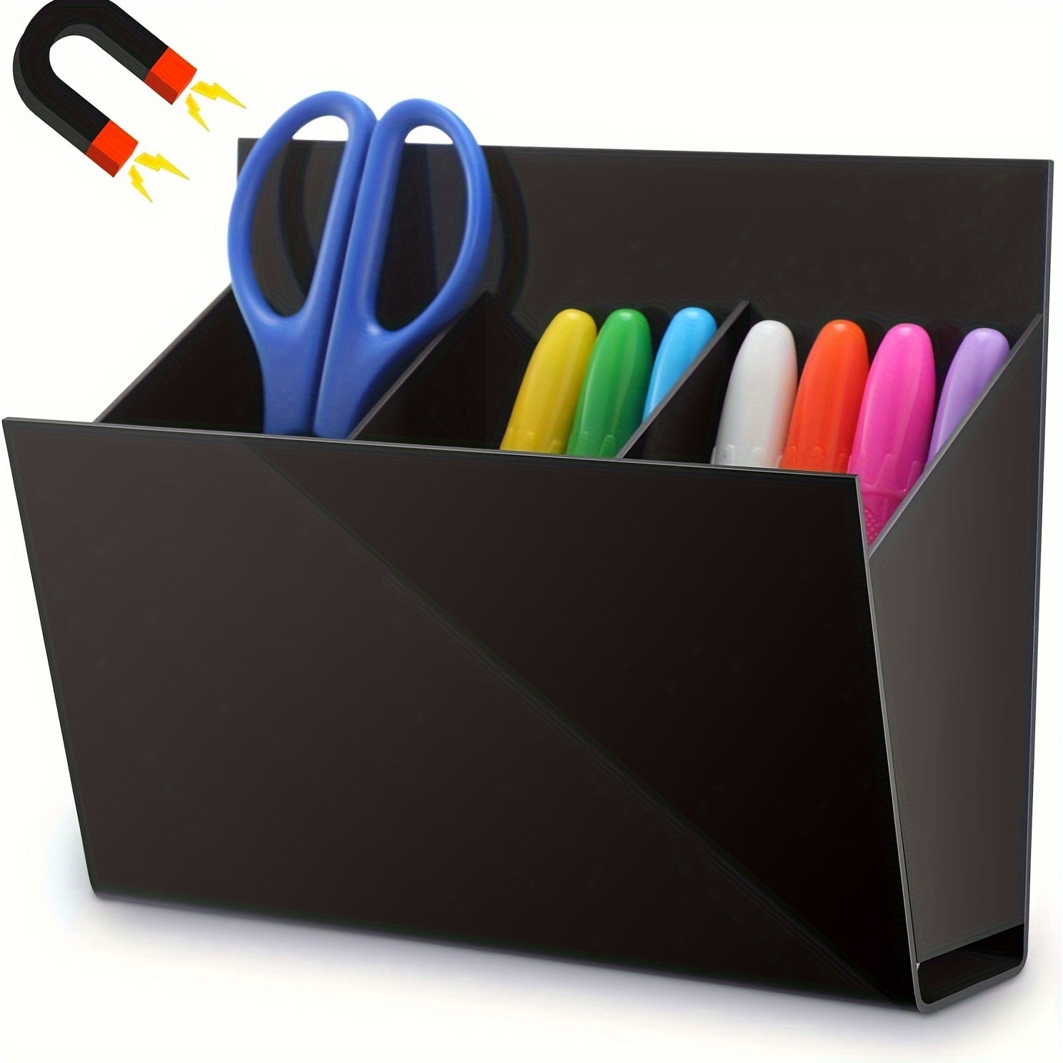 Magnetic Whiteboard Marker Holder 3 Compartments