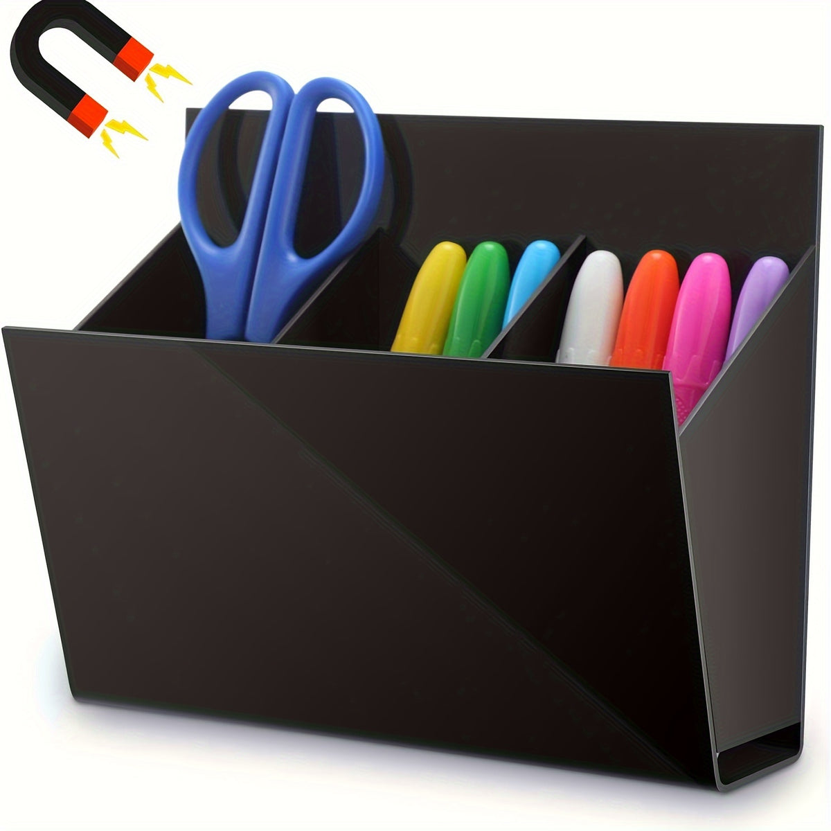 Magnetic Whiteboard Marker Holder 3 Compartments