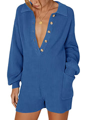 Casual Solid Jumpsuit Long Sleeve