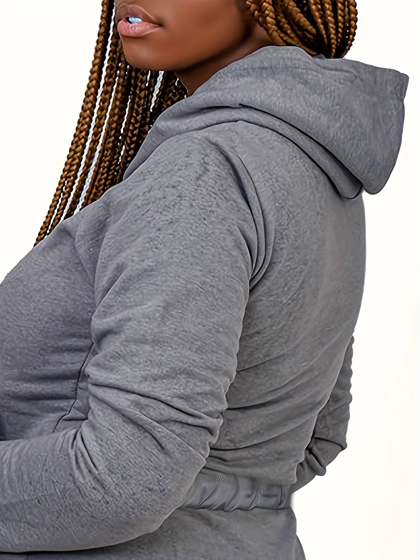  High Split Hoodie Drawstring Tie Waist Sweatshirt Dress